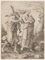KG 01743
<br/>
Adam en Eva na de verdrijving uit het paradijs
<br/>
<em>Leyden, Lucas van (1494-1533)</em>